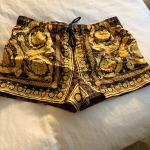 Versace Baroque swim Shorts - Gold and Brown